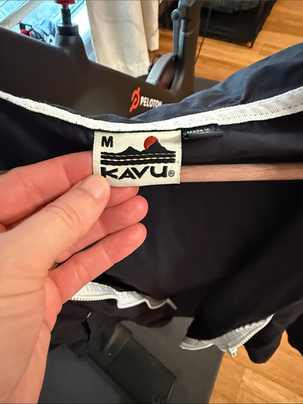 Kavu Black Black Rain Jacket with White Trim